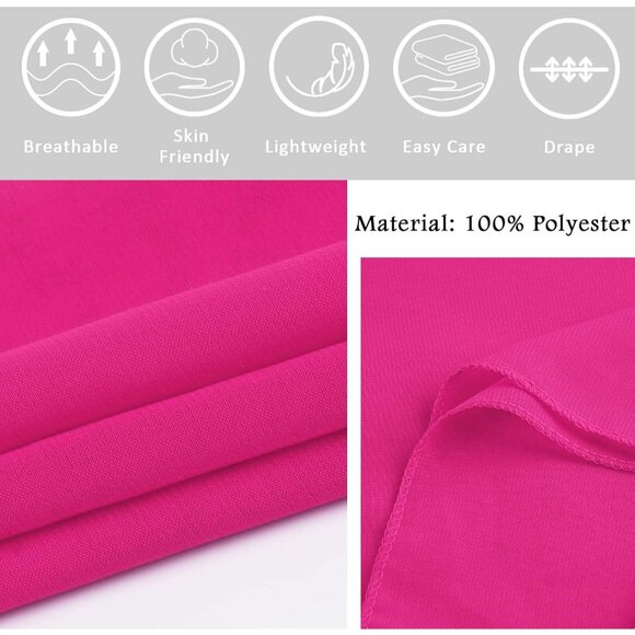 Women Rose Red Elegant Soft Sheer Chiffon Stole Bride Wedding Shawls and Wraps - Picture 4 of 7